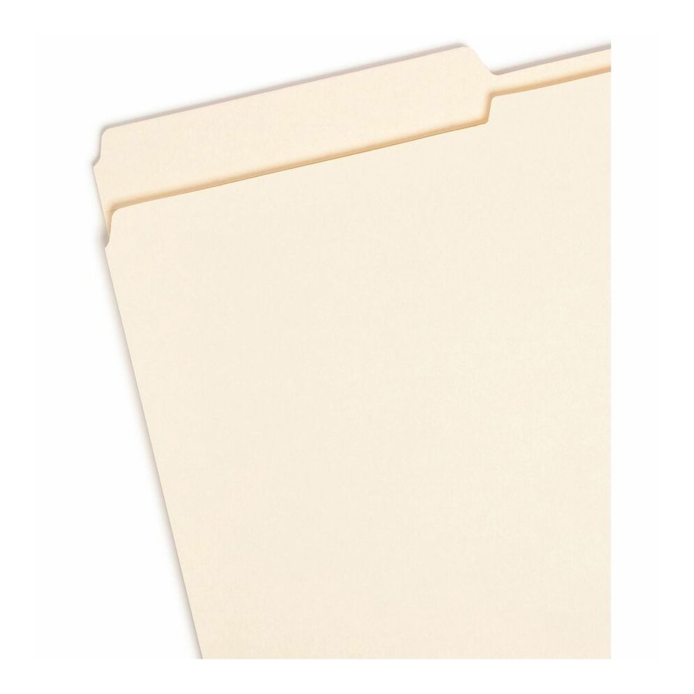 Smead 1/2 Tab Cut Letter Recycled Top Tab File Folder - 8 1/2" x 11" - 3/4" Expansion - Top Tab Location - Assorted Tab Position - 11 pt. - 2 Plys - Manila - Reinforced, Durable, Reinforced Tab, Round. Picture 4