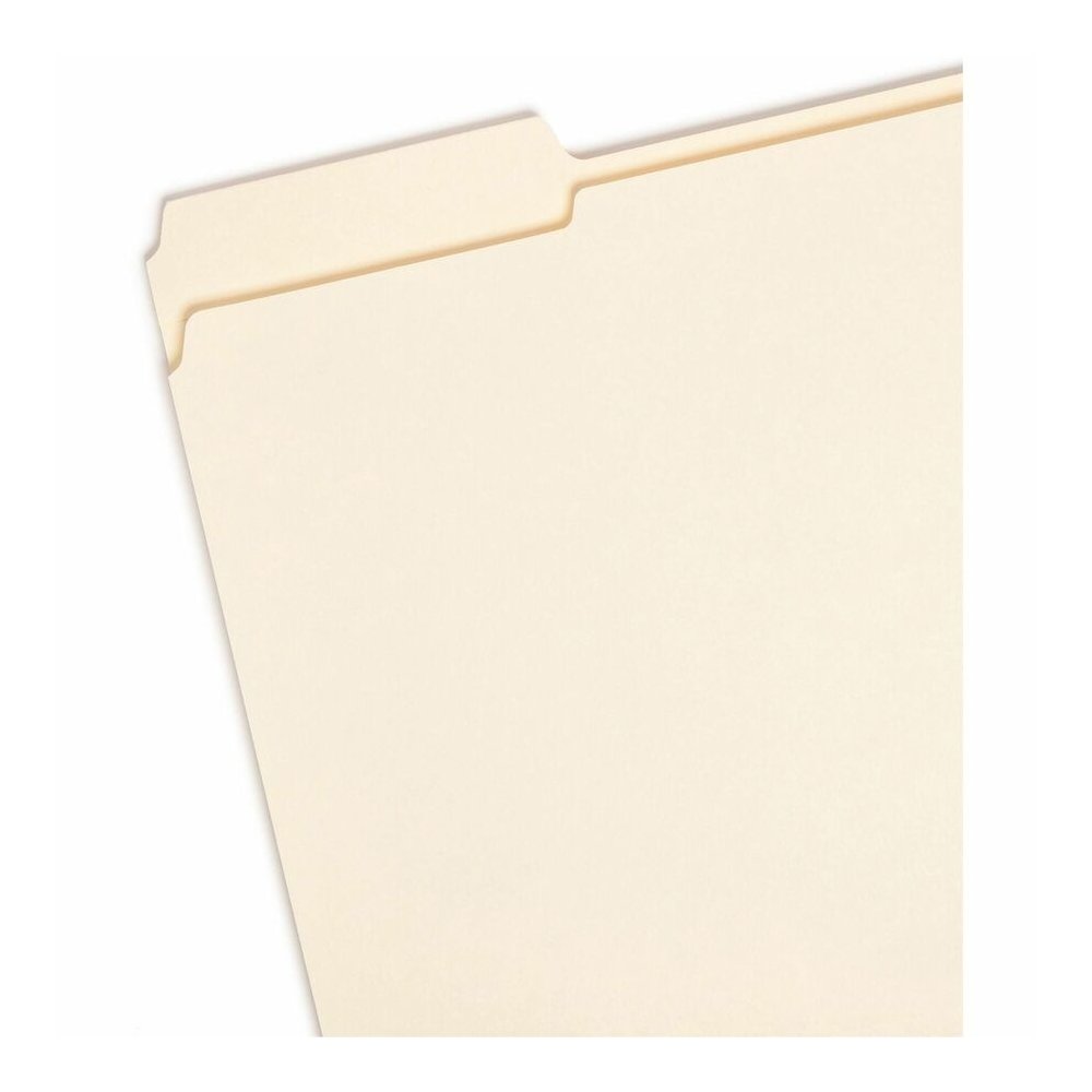 Smead 1/3 Tab Cut Letter Recycled Top Tab File Folder - 8 1/2" x 11" - 3/4" Expansion - Top Tab Location - Assorted Tab Position - 11 pt. - 2 Plys - Manila - Reinforced, Durable, Reinforced Tab, Round. Picture 5