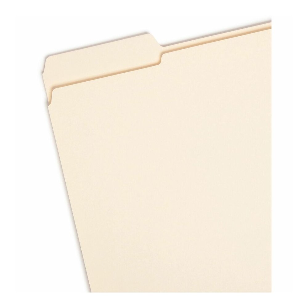 Smead 1/3 Tab Cut Letter Recycled Top Tab File Folder - 8 1/2" x 11" - 3/4" Expansion - Top Tab Location - Left Tab Position - 11 pt. - 2 Plys - Manila - Reinforced, Durable, Reinforced Tab, Rounded C. Picture 4