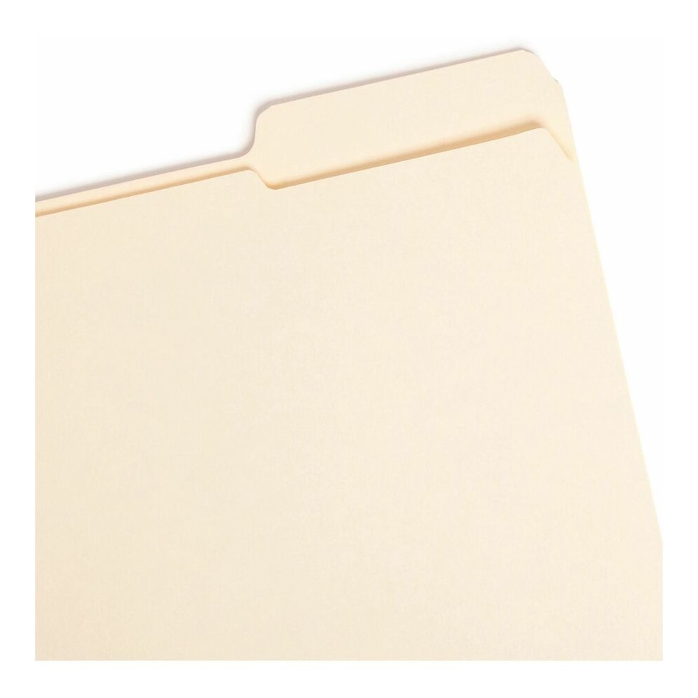 Smead 1/3 Tab Cut Letter Recycled Top Tab File Folder - 8 1/2" x 11" - 3/4" Expansion - Top Tab Location - Right Tab Position - 11 pt. - 2 Plys - Manila - Reinforced, Durable, Reinforced Tab, Rounded . Picture 4