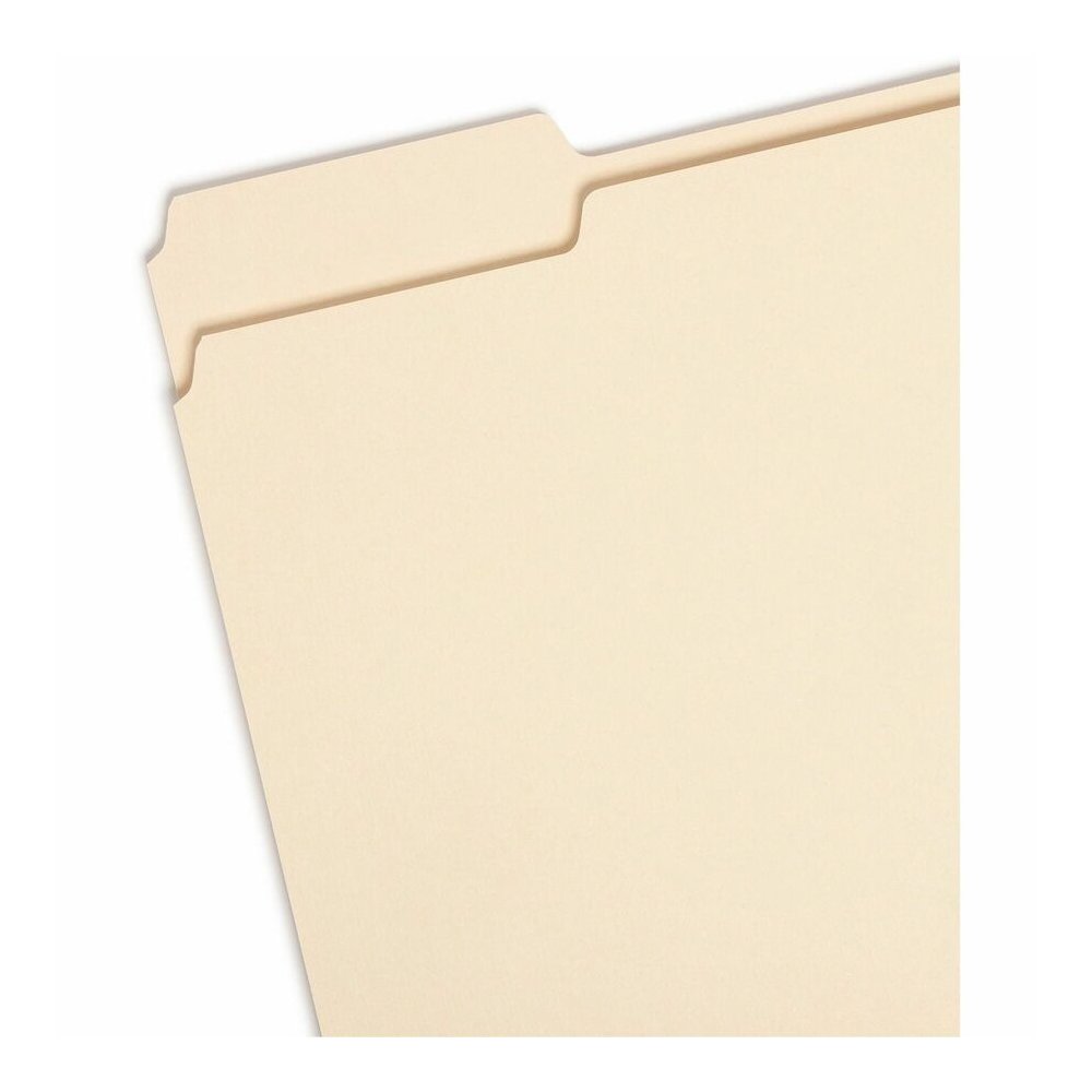 Smead 1/3 Tab Cut Letter Recycled Top Tab File Folder - 8 1/2" x 11" - 3/4" Expansion - Top Tab Location - Assorted Tab Position - 11 pt. - 1 Plys - Manila - Acid-free, Rounded Corner - 100% Recycled . Picture 4