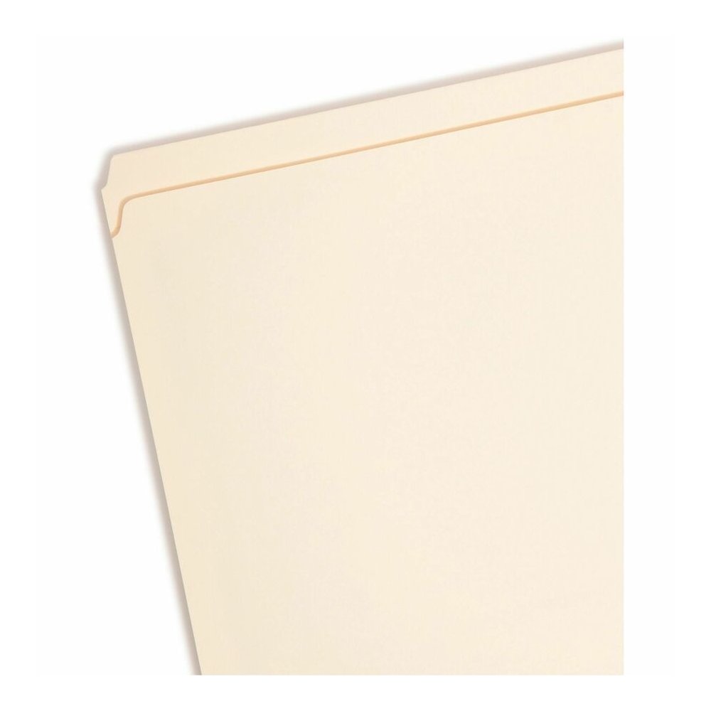 Smead Straight Tab Cut Letter Recycled Fastener Folder - 8 1/2" x 11" - 3/4" Expansion - 1 x 2K Fastener - 2" for Folder - 11 pt. - 2 Plys - Manila - Reinforced Tab - 10% Recycled - 50 / Box. Picture 3