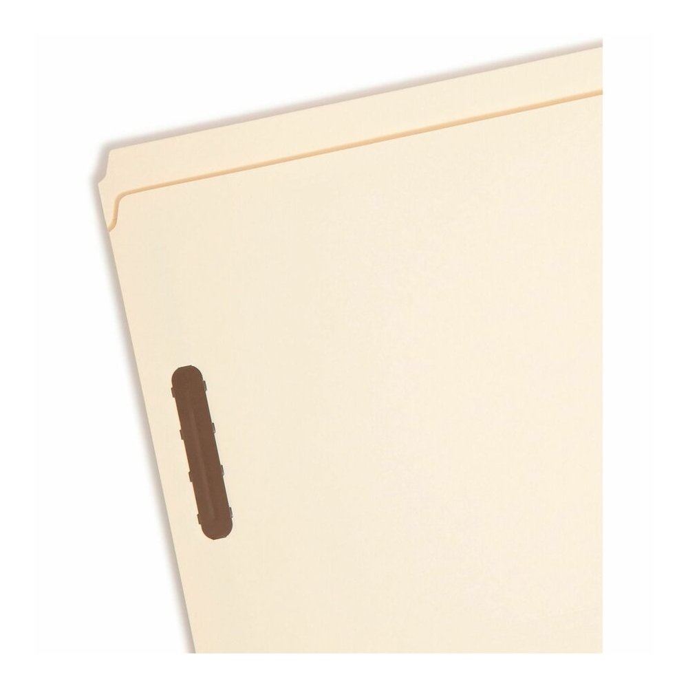 Smead Straight Tab Cut Letter Recycled Fastener Folder - 8 1/2" x 11" - 3/4" Expansion - 2 x 2K Fastener - 2" for Folder - 11 pt. - 2 Plys - Manila - Reinforced Tab - 10% Recycled - 50 / Box. Picture 4