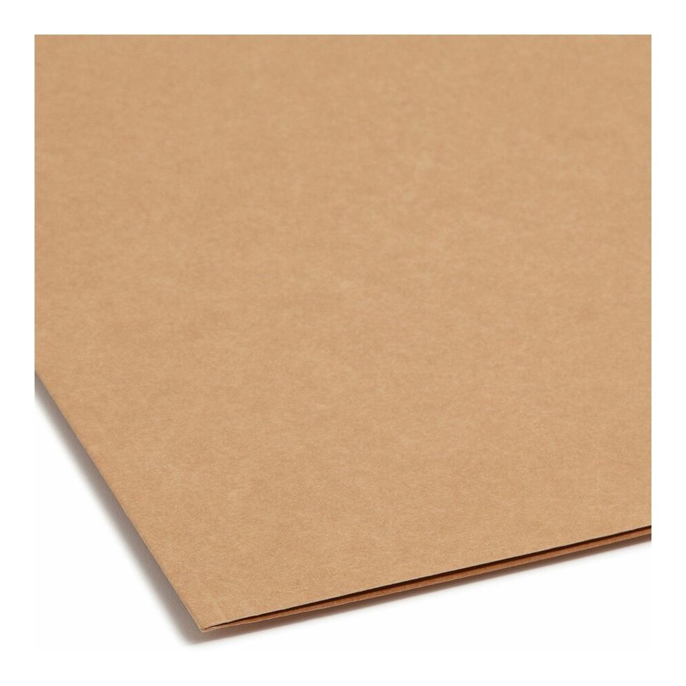 Smead 2/5 Tab Cut Letter Recycled Fastener Folder - 8 1/2" x 11" - 3/4" Expansion - 2 x 2K Fastener - 2" for Folder - Top Tab Location - Right of Center Tab Position - 11 pt. - 2 Plys - Kraft - Reinfo. Picture 5