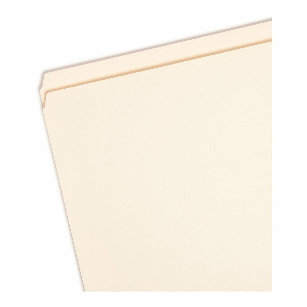 Smead Straight Tab Cut Legal Recycled Top Tab File Folder - 8 1/2" x 14" - 3/4" Expansion - 11 pt. - 2 Plys - Manila - Rounded Corner, Durable, Reinforced Tab - 10% Recycled - 100 / Box. Picture 4