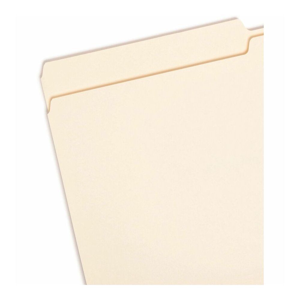 Smead 1/2 Tab Cut Legal Recycled Top Tab File Folder - 8 1/2" x 14" - 3/4" Expansion - Top Tab Location - Assorted Tab Position - 11 pt. - 1 Plys - Manila - 10% Recycled - 100 / Box. Picture 4