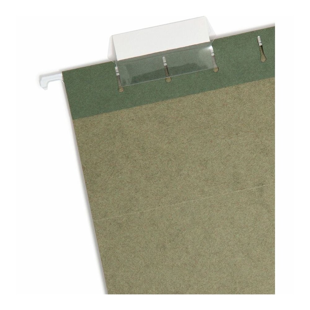 Smead 1/5 Tab Cut Legal Recycled Hanging Folder - 8 1/2" x 14" - Top Tab Location - Assorted Tab Position - 11 pt. - Vinyl - Standard Green - 10% Recycled - 25 / Box. Picture 4