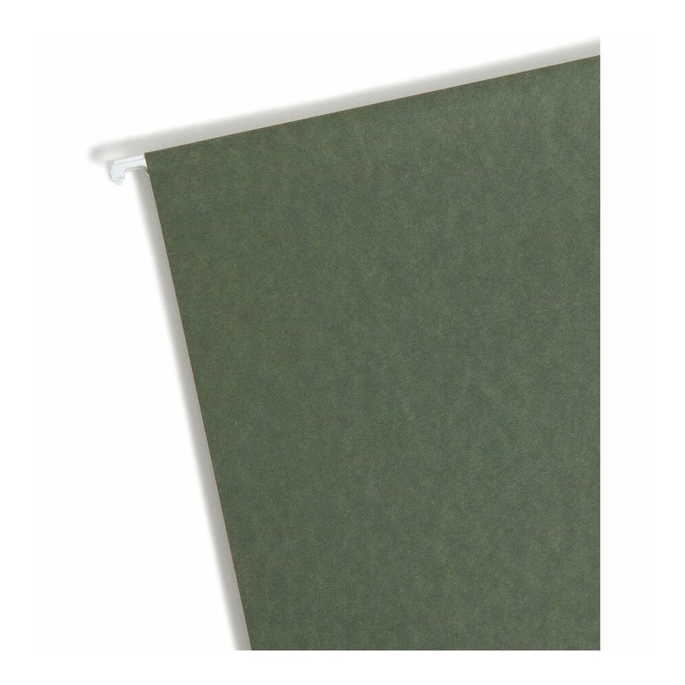 Smead Letter Recycled Hanging Folder - 8 1/2" x 11" - 3" Expansion - 11 pt. - Pressboard - Standard Green - Reinforced Base - 10% Recycled - 25 / Box. Picture 4