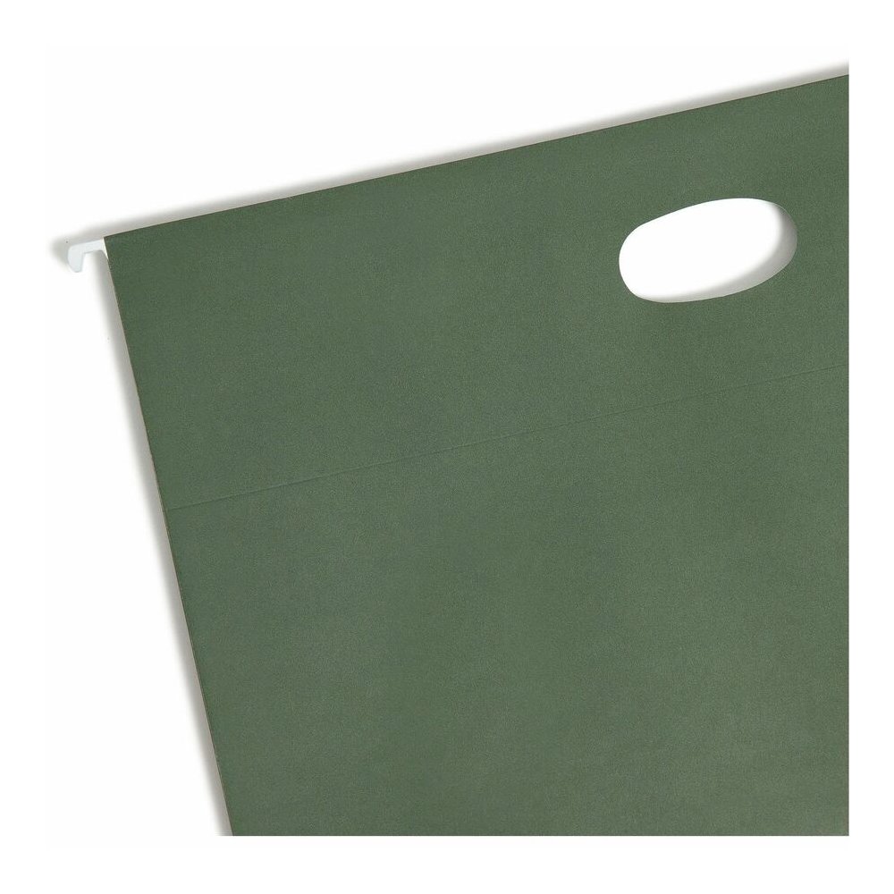 Smead Legal Recycled Hanging Folder - 8 1/2" x 14" - 3 1/2" Expansion - 11 pt. - Standard Green - 30% Recycled - 10 / Box. Picture 4