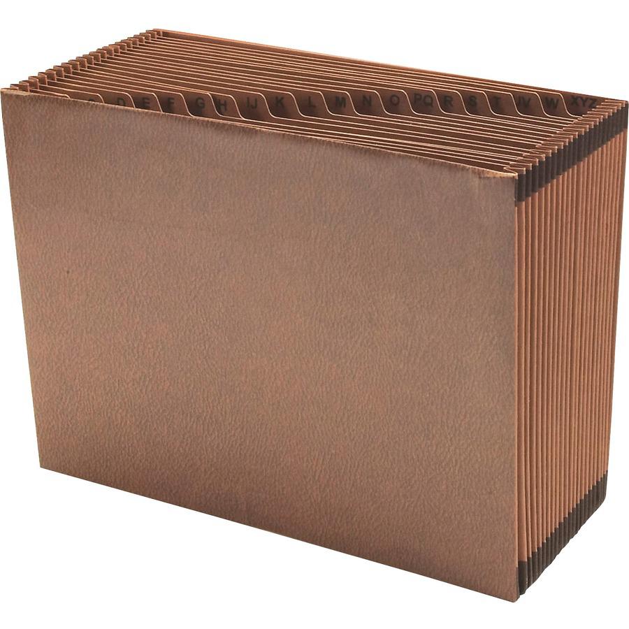 Smead Letter Yes Expanding File - 8 1/2" x 11" - 7/8" Expansion - 21 Pocket - Redrope - Tear Resistant Gusset - 30% Recycled - 1 Each. Picture 4