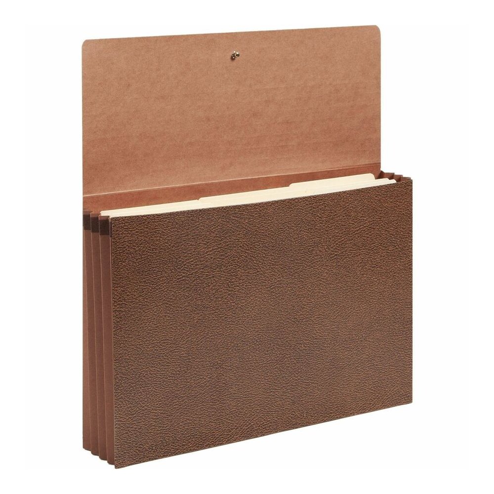 Smead Legal Recycled File Wallet - 8 1/2" x 14" - 3 1/2" Expansion - Redrope - Elastic Closure, Reinforced Gusset, Flap - 30% Recycled - 1 Each. Picture 6