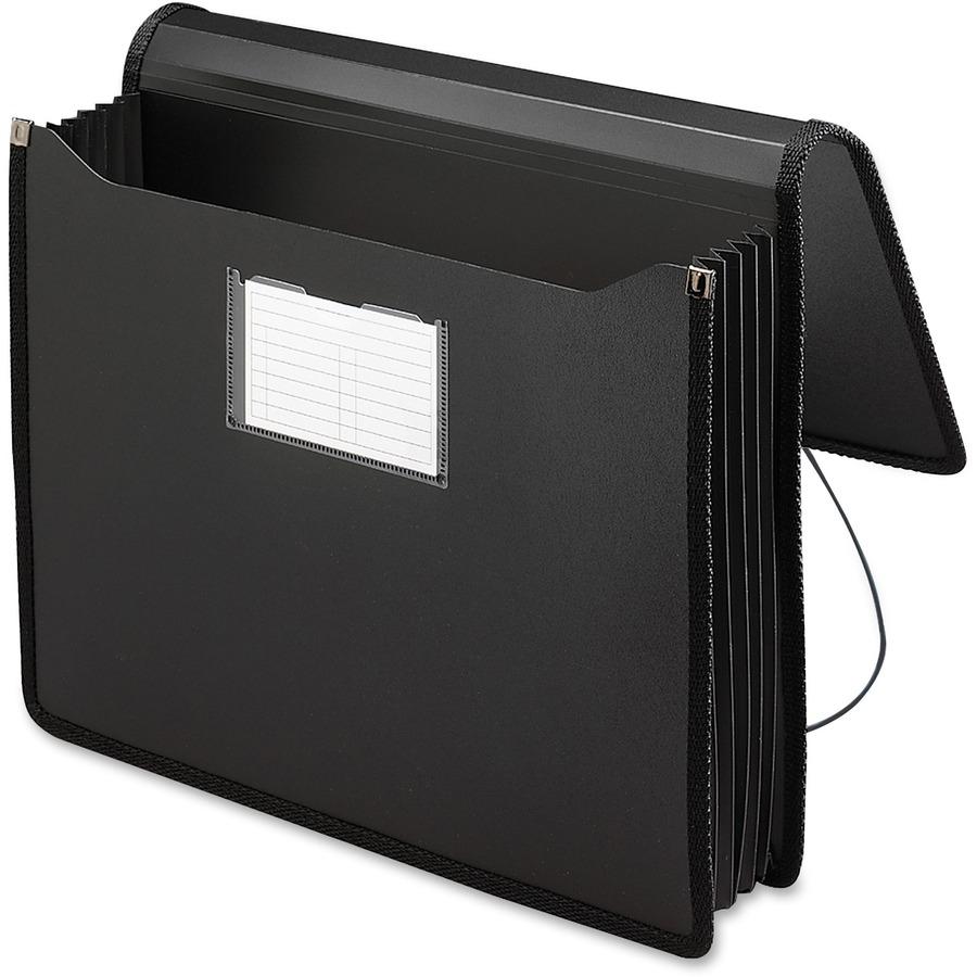 Smead Letter File Wallet - 8 1/2" x 11" - 5 1/4" Expansion - Front Pocket(s) - Plastic - Black - 1 Each. Picture 8