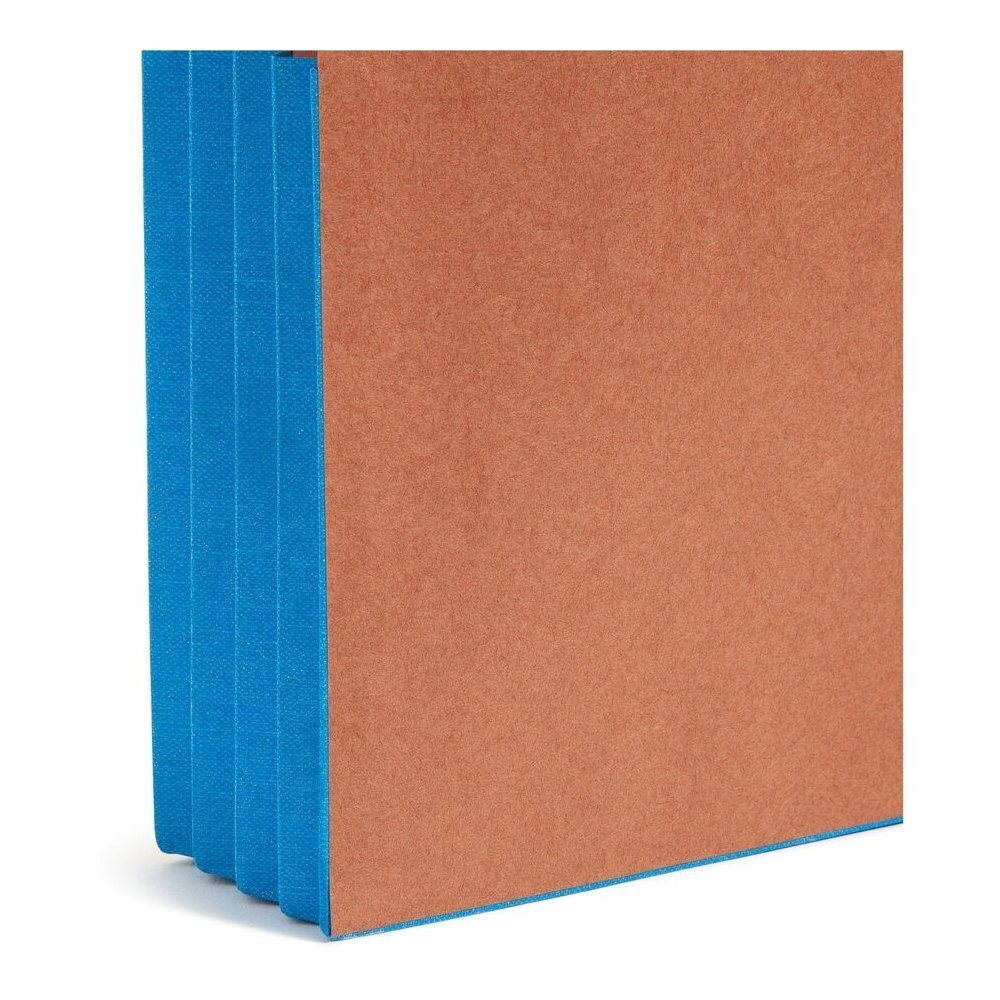 Smead Straight Tab Cut Letter Yes File Pocket - 8 1/2" x 11" - 3 1/2" Expansion - 1 Pocket - Top Tab Location - 12.5 pt. - 2 Plys - Blue - Tear Resistant - 30% Recycled - 10 / Box. Picture 5