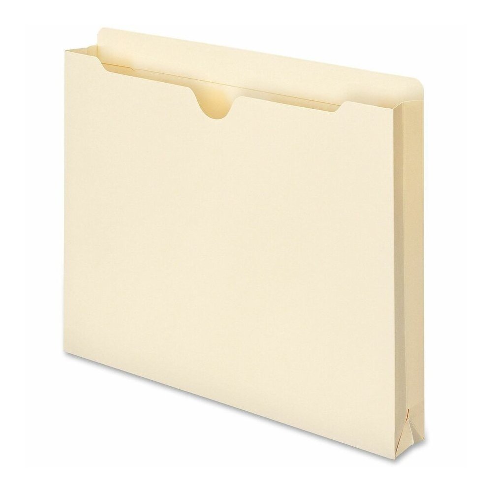 Smead Straight Tab Cut Letter Recycled File Jacket - 8 1/2" x 11" - 1 1/2" Expansion - 11 pt. - 2 Plys - Manila - Reinforced, Slip Resistant - 10% Recycled - 50 / Box. Picture 5