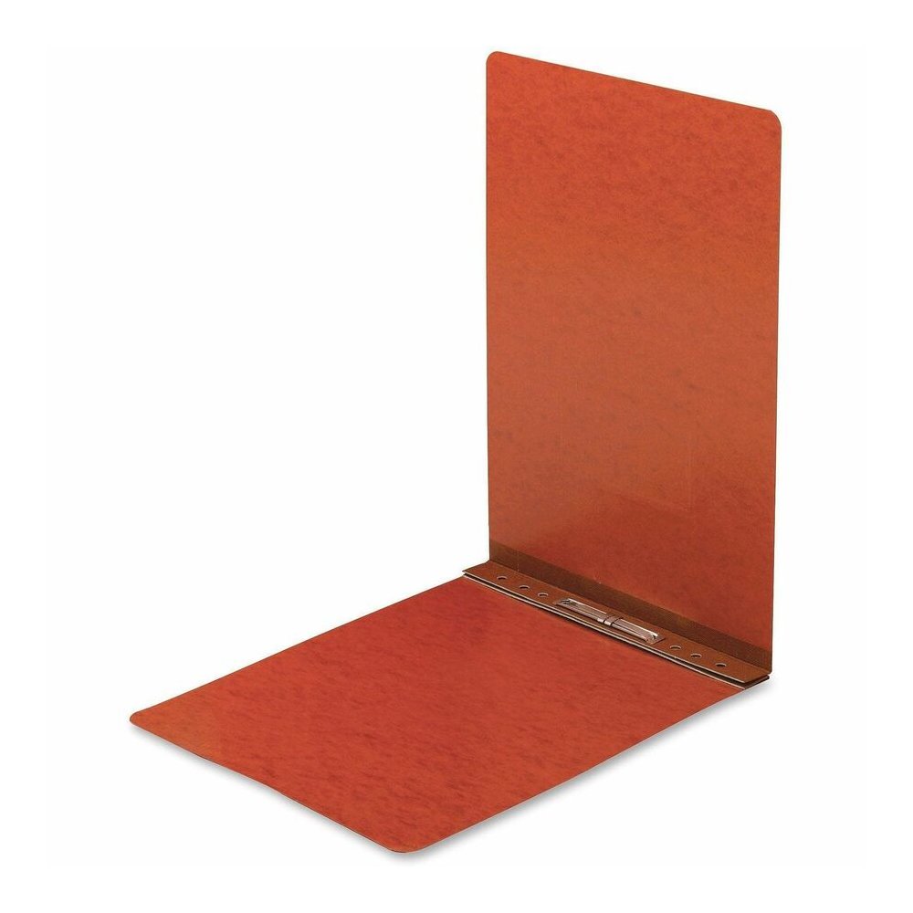 Smead Premium Pressboard Recycled Fastener Folder - 2" Folder Capacity - 8 1/2" x 14" - 2" Expansion - 1 Fastener - 25 pt. - Pressboard - Red - Reinforced Hinge, Heavy Duty, Moisture Resistant, Stain . Picture 4