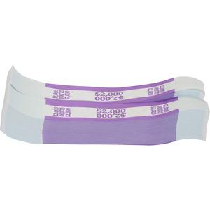 Sparco White Kraft ABA Bill Straps - 1000 Wrap(s)Total $2,000 in $20 Denomination - Kraft - Violet - 1000 / Pack. Picture 5