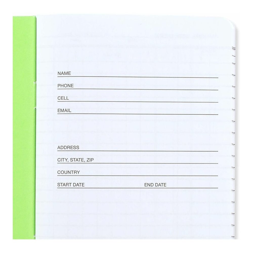Wilson Jones Foreman's Time Book - Cloth Bound - 4.13" x 6.75" Sheet Size - White Sheet(s) - Green Cover - 1 Each. Picture 2