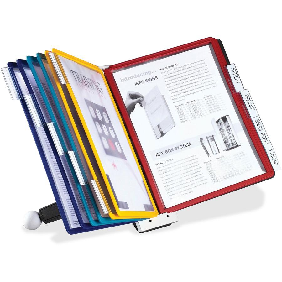DURABLE&reg; SHERPA&reg; Desktop Reference Display System - Desktop - 10 Double Sided Panels - Letter Size - Anti-Reflective/Non-Glare - Assorted Colors. Picture 7