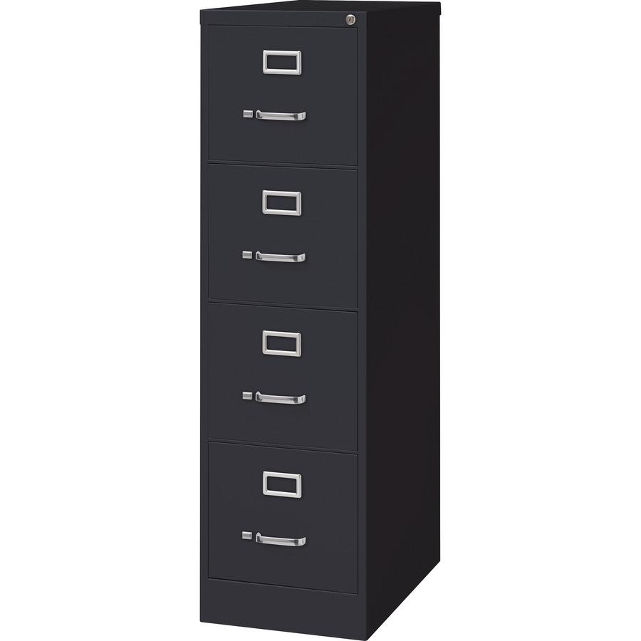 Lorell Fortress Series 25" Commercial-Grade Vertical File Cabinet - 15" Width x 25" Depth x 52" Height - 4 x Drawer(s) for File - Letter - Vertical - Security Lock, Ball-bearing Suspension, Heavy Duty. Picture 6