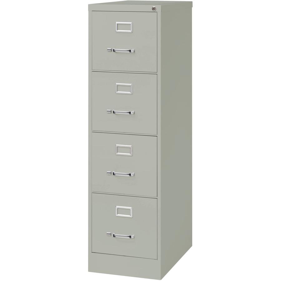 Lorell Fortress Series 25" Commercial-Grade Vertical File Cabinet - 15" Width x 25" Depth x 52" Height - 4 x Drawer(s) for File - Letter - Vertical - Security Lock, Ball-bearing Suspension, Heavy Duty. Picture 5