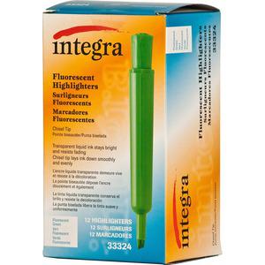 Integra Chisel Desk Liquid Highlighters - Green Ink - 1 Dozen. Picture 2