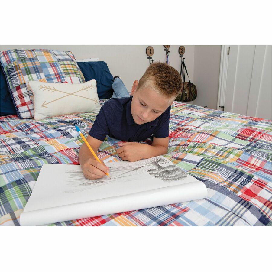 UCreate Medium Weight Sketch Pads - 50 Sheets - 18" x 12" - White Paper - Mediumweight, Acid-free - Recycled - 50 / Pad. Picture 4