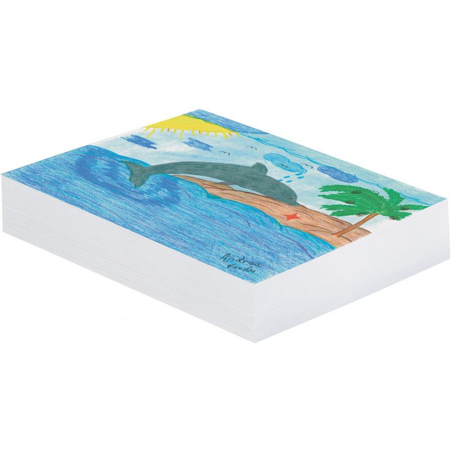Pacon Newsprint Paper - 500 Sheets - Plain - 12" x 18" - White Paper - Lightweight - 500 / Ream. Picture 3