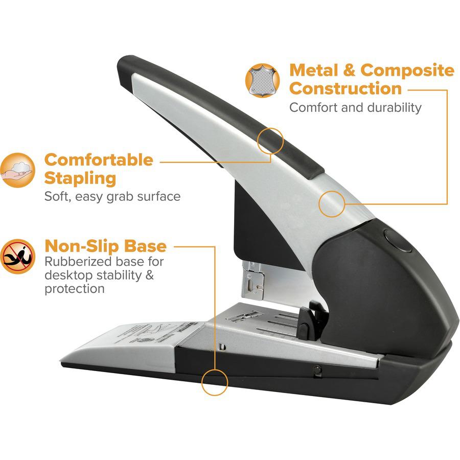 Bostitch Auto180 Xtreme Duty Automatic Stapler - 180 Sheets Capacity - 1 Each - Silver, Black. Picture 6
