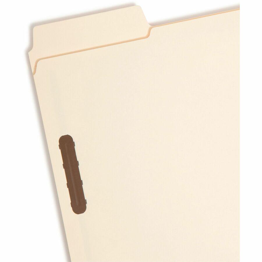 Smead SuperTab 1/3 Tab Cut Letter Recycled Fastener Folder - 8 1/2" x 11" - 3/4" Expansion - 2 x 2K Fastener(s) - 2" Fastener Capacity - Top Tab Location - Assorted Position Tab Position - Manila - Ma. Picture 6