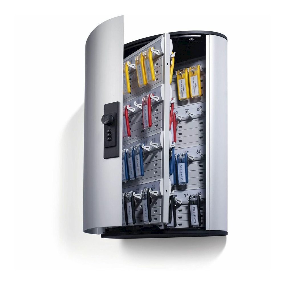 DURABLE Key Box Code Cabinet - 11.1" Width x 4.8" Depth x 15.7" Height - Security Lock - Silver - Aluminum. Picture 3