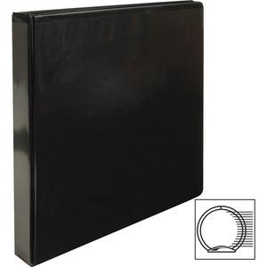 Business Source Round-ring View Binder - 1" Binder Capacity - Letter - 8 1/2" x 11" Sheet Size - 225 Sheet Capacity - Fastener: Round Ring - Pocket: 2, Internal - Polypropylene, Chipboard - Black - Wr. Picture 8