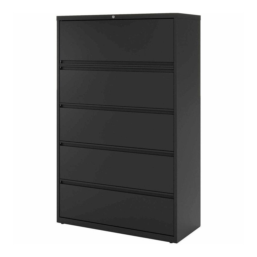 Lorell Fortress Series Lateral File - 42" Width x 18.6" Depth x 67.7" Height - 5 x Drawer(s) for File - Letter, Legal, A4 - Lateral - Interlocking, Label Holder, Leveling Glide, Ball-bearing Suspensio. Picture 7
