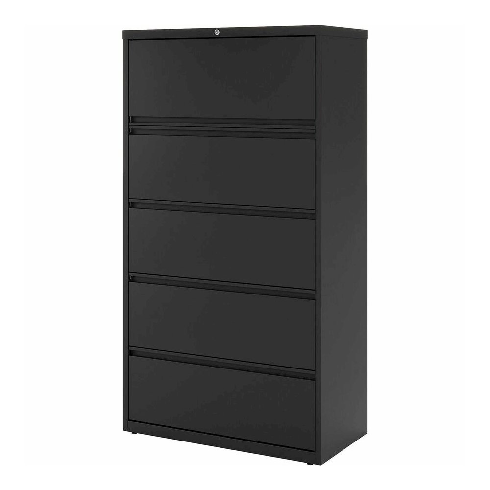 Lorell Fortress Series Lateral File - 36" Width x 18.6" Depth x 67.7" Height - 5 x Drawer(s) for File - Letter, Legal, A4 - Lateral - Rust Proof, Interlocking, Leveling Glide, Ball-bearing Suspension,. Picture 7