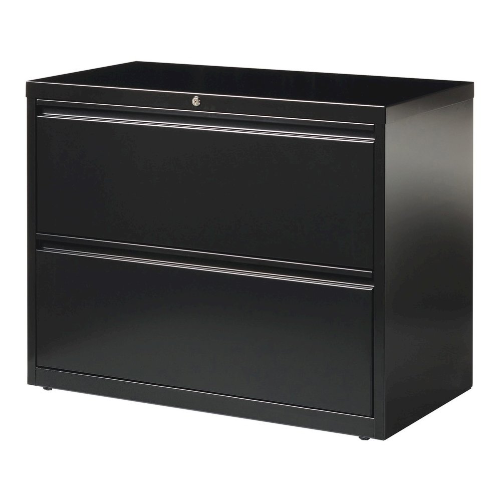 Lorell Fortress Series Lateral File - 36" Width x 18.6" Depth x 28.1" Height - 2 x Drawer(s) for File - Letter, Legal, A4 - Lateral - Leveling Glide, Label Holder, Ball-bearing Suspension, Interlockin. Picture 2