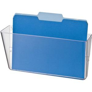 Officemate Mountable Wall File - 7" Height x 13" Width x 4.1" Depth - Clear - Plastic - 1 Each. Picture 2