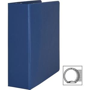 Business Source Basic Round Ring Binders - 3" Binder Capacity - Letter - 8 1/2" x 11" Sheet Size - Fastener: Round Ring - Vinyl - Dark Blue - 1.68 lb - No - 1 Each. Picture 6