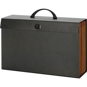 Smead Legal Recycled Expanding File - 8 1/2" x 14" - 1400 Sheet Capacity - 19 Pocket(s) - Black - 30% Recycled - 1 Each. Picture 7