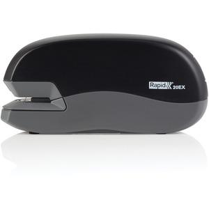 Rapid Fixativ 20EX Personal Dual Electric Stapler - Staples Upto 20 Sheet - Holds Upto 105 Staple - Half Strip - Staple Size: 0.25" - 0.37" Throat Depth - Silver - Rubber - 1 Each. Picture 2