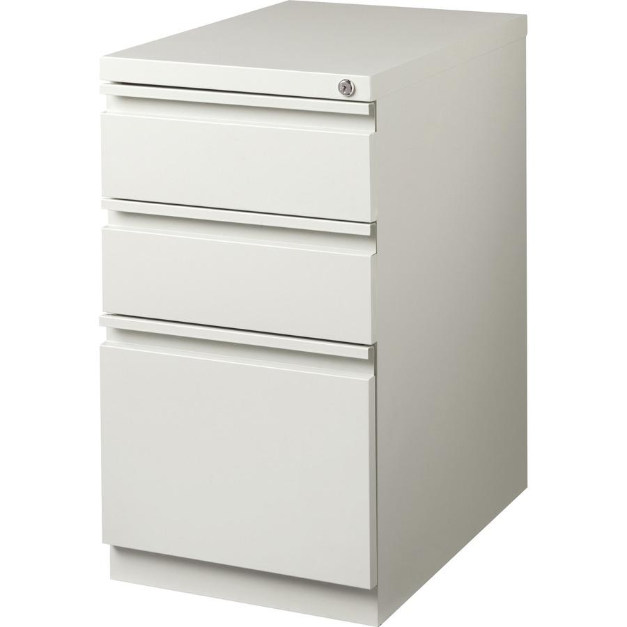 Lorell 23" Box/Box/File Mobile File Cabinet with Full-Width Pull - 15" Width x 22.9" Depth x 27.7" Height - 3 x Drawer(s) for Box, File - Letter - Vertical - Ball-bearing Suspension, Security Lock, Re. Picture 8
