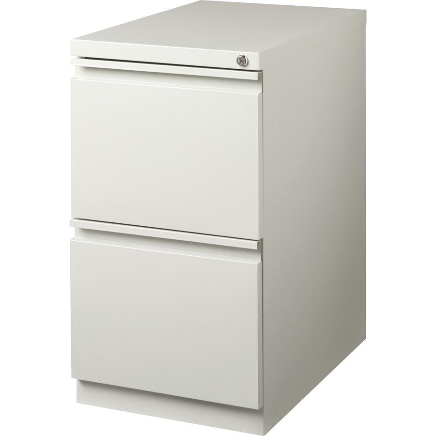Lorell 23" File/File Mobile File Cabinet with Full-Width Pull - 15" Width x 22.9" Depth x 27.7" Height - 2 x Drawer(s) for File - Letter - Vertical - Ball-bearing Suspension, Security Lock, Recessed H. Picture 8