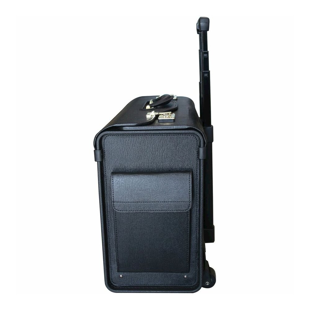 Lorell Travel/Luggage Case (Roller) Travel Essential, Book, File Folder - Black - Vinyl Body - Handle - 14" Height x 22" Width x 8" Depth - 1 Each. Picture 5