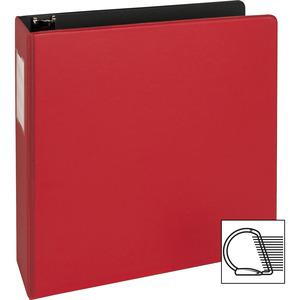 Business Source Slanted D-ring Binders - 2" Binder Capacity - 3 Ring - Fastener: D-Ring - Pocket: 2, Internal - Chipboard, Polypropylene - Red - No - PVC-free, Non-stick, Spine Label, Gap-free Ring, N. Picture 3