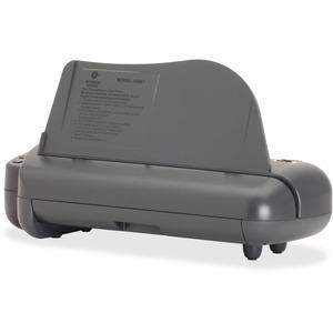 Business Source Electric Adjustable 3-hole Punch - 3 Punch Head(s) - 30 Sheet of 20lb Paper - 1/4" Punch Size - 17.8" Width x 5.3" Depth x 8.3" Height - Gray. Picture 2