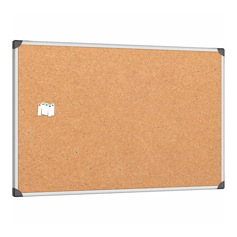 Lorell Corkboard - 48" Board Height x 72" Board Width - Cork Surface - Resist Warping, Durable, Laminated, Resilient - Aluminum Frame - 1 Each. Picture 4