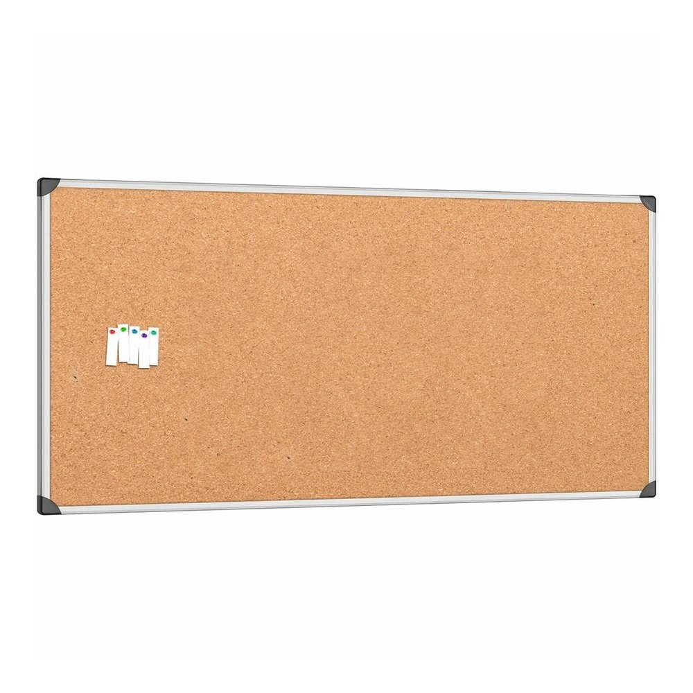Lorell Corkboard - 48" Board Height x 96" Board Width - Cork Surface - Resist Warping, Durable, Laminated, Resilient - Aluminum Frame - 1 Each. Picture 4