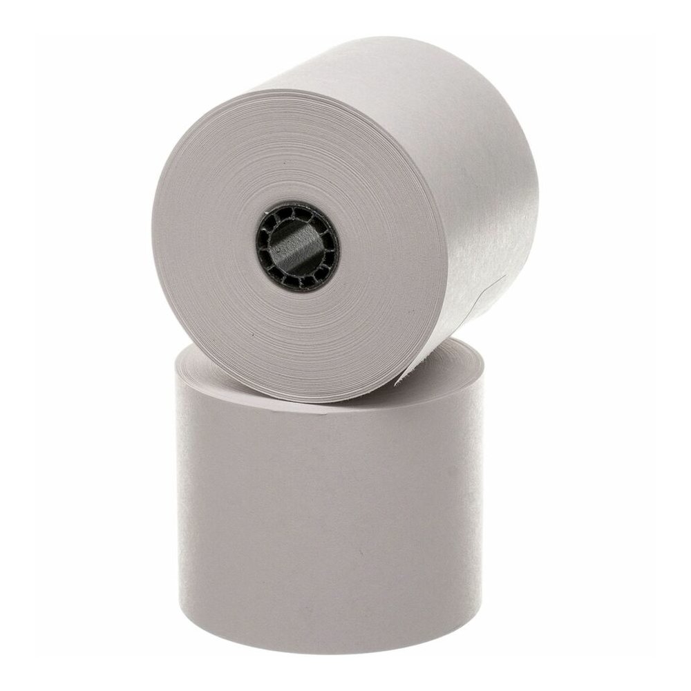 Business Source 1-Ply 126' Adding Machine Paper Rolls - 2 1/4" x 126 ft - 13.80 lb Basis Weight - Sustainable Forestry Initiative (SFI) - Lint-free - White - 100 / Carton. Picture 3