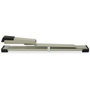 Business Source Long Reach Stapler - Staples Upto 20 Sheet of 20lb Paper - Holds Upto 210 Staple - Full Strip - Staple Size: 0.25" - 12" Throat Depth - Putty, Gray, Black - 1 Each. Picture 8
