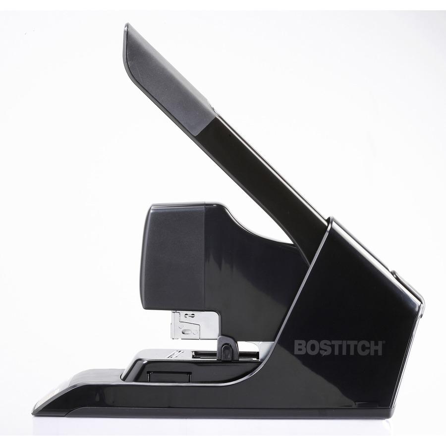 Bostitch EZ Squeeze Antimicrobial Heavy Duty Stapler - 130 Sheets Capacity - 210 Staple Capacity - Full Strip - 1 Each - Black. Picture 4