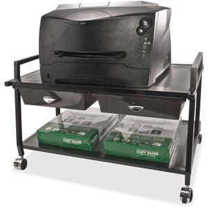 Vertiflex Underdesk Machine Stand with Drawers - 15.4" Height x 25.3" Width x 15.8" Depth - Floor - Steel - Black. Picture 2