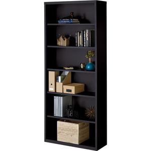 Lorell Fortress Series Bookcase - 34.5" Width x 13" Depth x 82" Height - 6 x Shelf(ves) - Black - Powder Coated - Steel - Yes. Picture 7